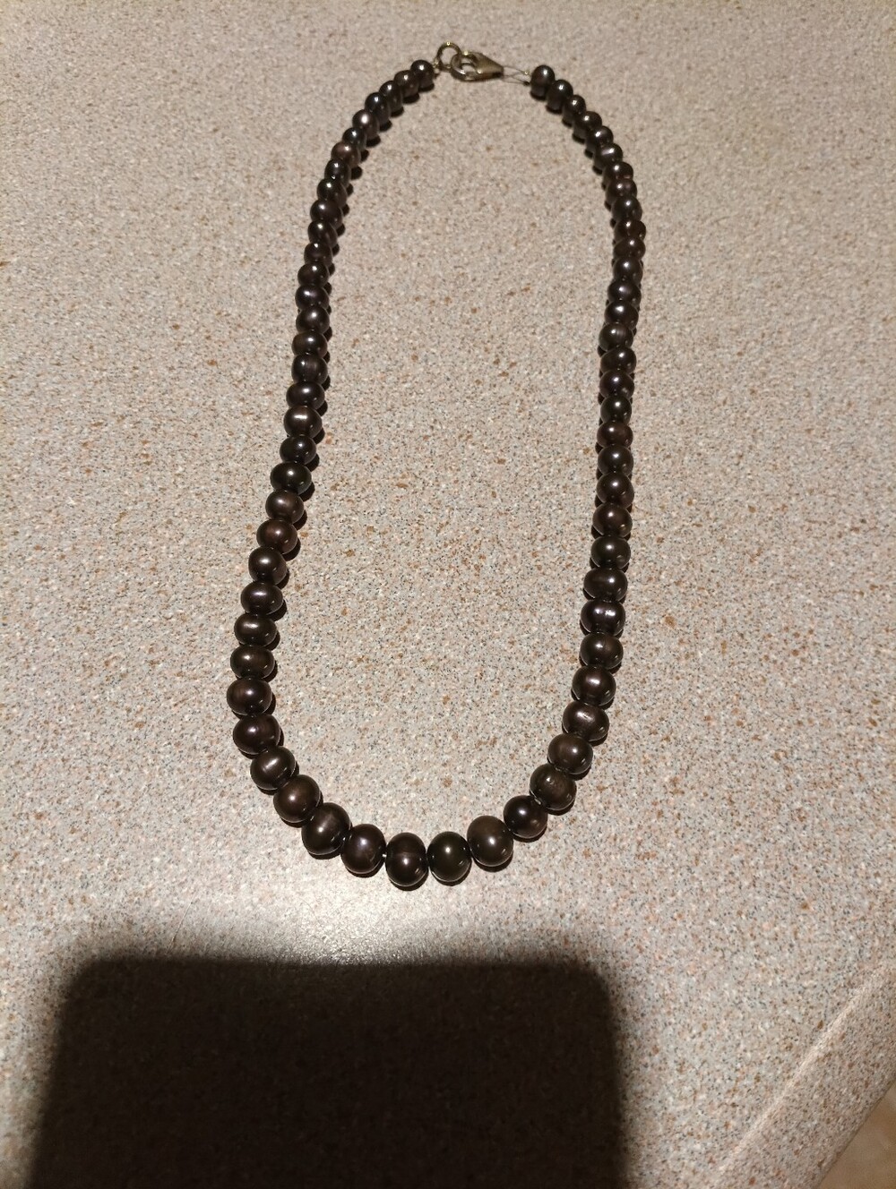 Classic Dark Brown Chocolate Colour Pearl Necklace - Women's Jewelry